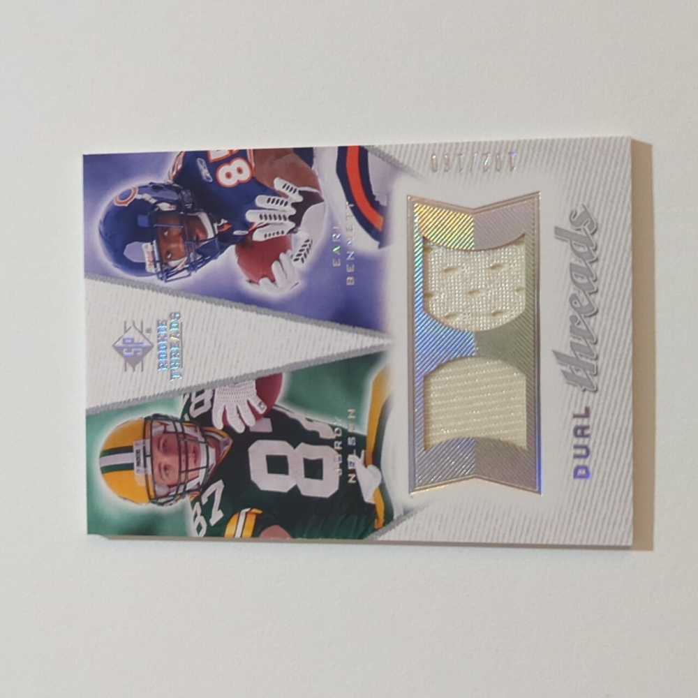 2008 SP Rookie Threads dual threads Jordy Nelson Earl Bennett Bears Packers